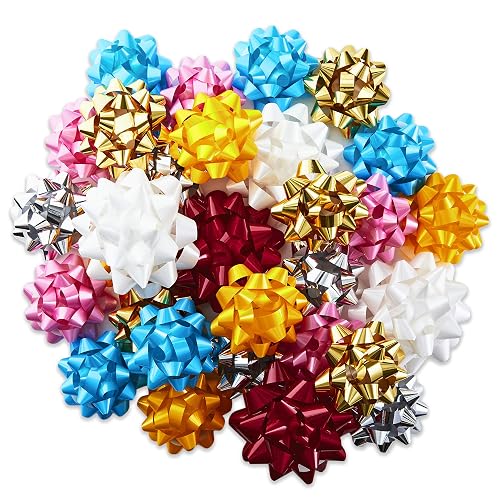 Hallmark Gift Bow Assortment (30, 2 Sizes) Red, White, Pink,