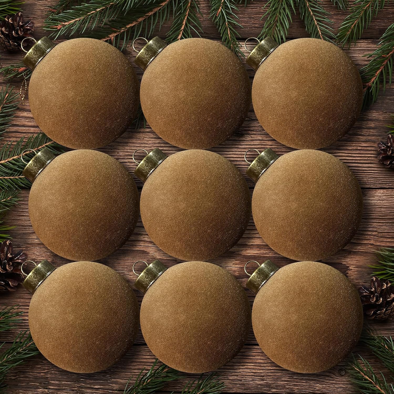 9 Pack Velvet Ornaments for Christmas Tree Decorations - Xmas Ball Ornament for Indoor Holiday Decor - Shatterproof Christmas Bulbs Ornaments, Forest Green