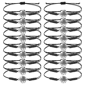Braccialetti Pallavolo - 24 Pezzi Intrecciati Con Ciondoli - Regalo Giocatori - Foto 12