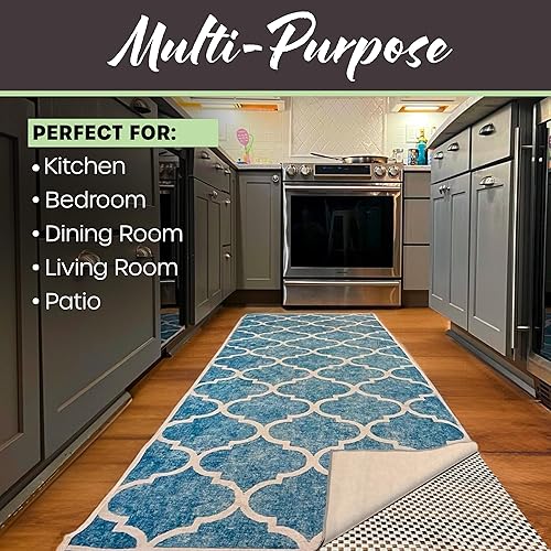 Miniatura 7 de Nevlers Almohadilla antideslizante de 10 x 14 para alfombra  Almohadillas de alfombra de PVC  Almohadillas antideslizantes de 14 pulgadas para