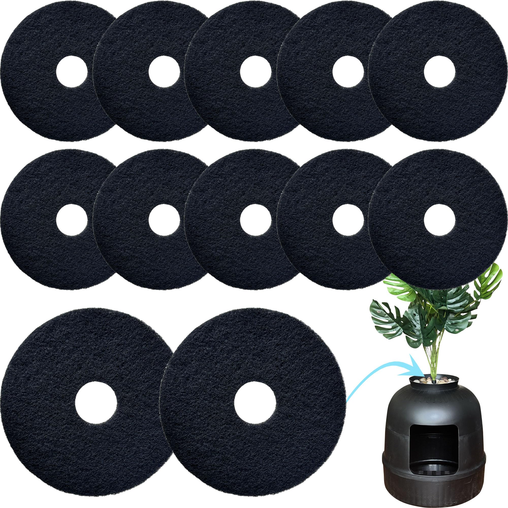 Cat Litter Box Replacement Filters for Hidden Litter Box Cat, Activated Charcoal Filters Replacement to Absorb Odors and Litter Box Deodorizer for Hidden Enclosure Litter (12 Pack)