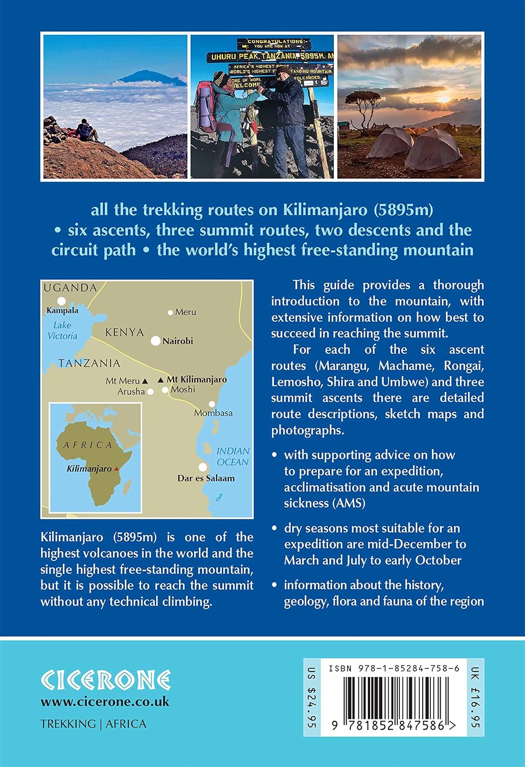 Trekking Kilimanjaro: Ascent Preparations, Practicalities and Trekking Routes to the 'Roof of Africa' (Cicerone Trekking Guide)