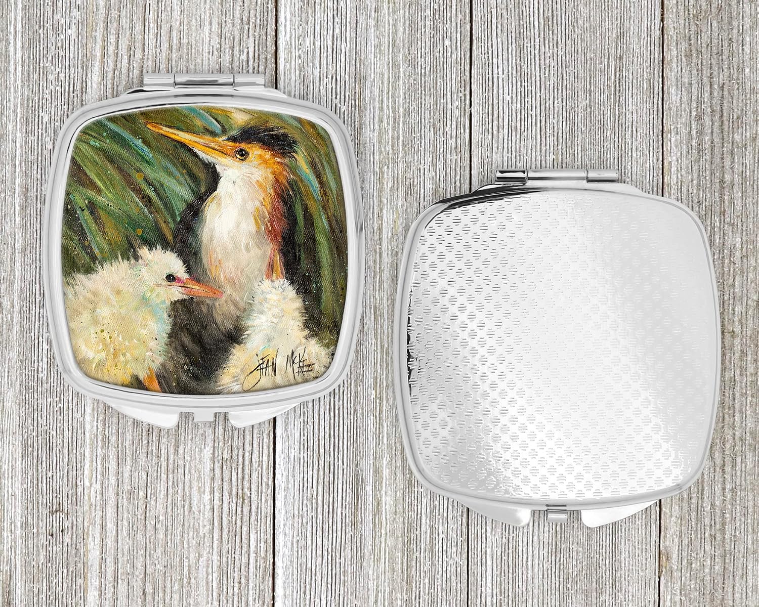 Caroline's Treasures JMK1225SCM Happy Family Compact Mirror Decorative Travel Makeup Mirror for Women Girls Gifts Pocket Makeup Mirror Folding Handheld image 4
