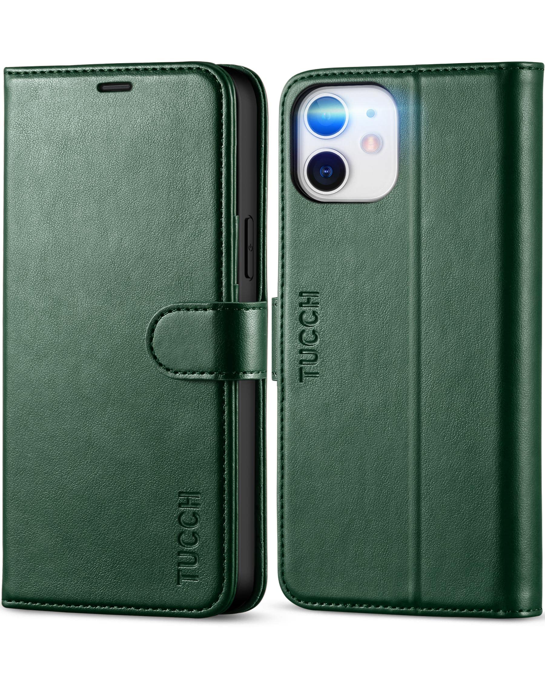 TUCCH Custodia Portafoglio Per IPhone 12 Pro Max – Pelle Sintetica Con Blocco RFID – Azzurro