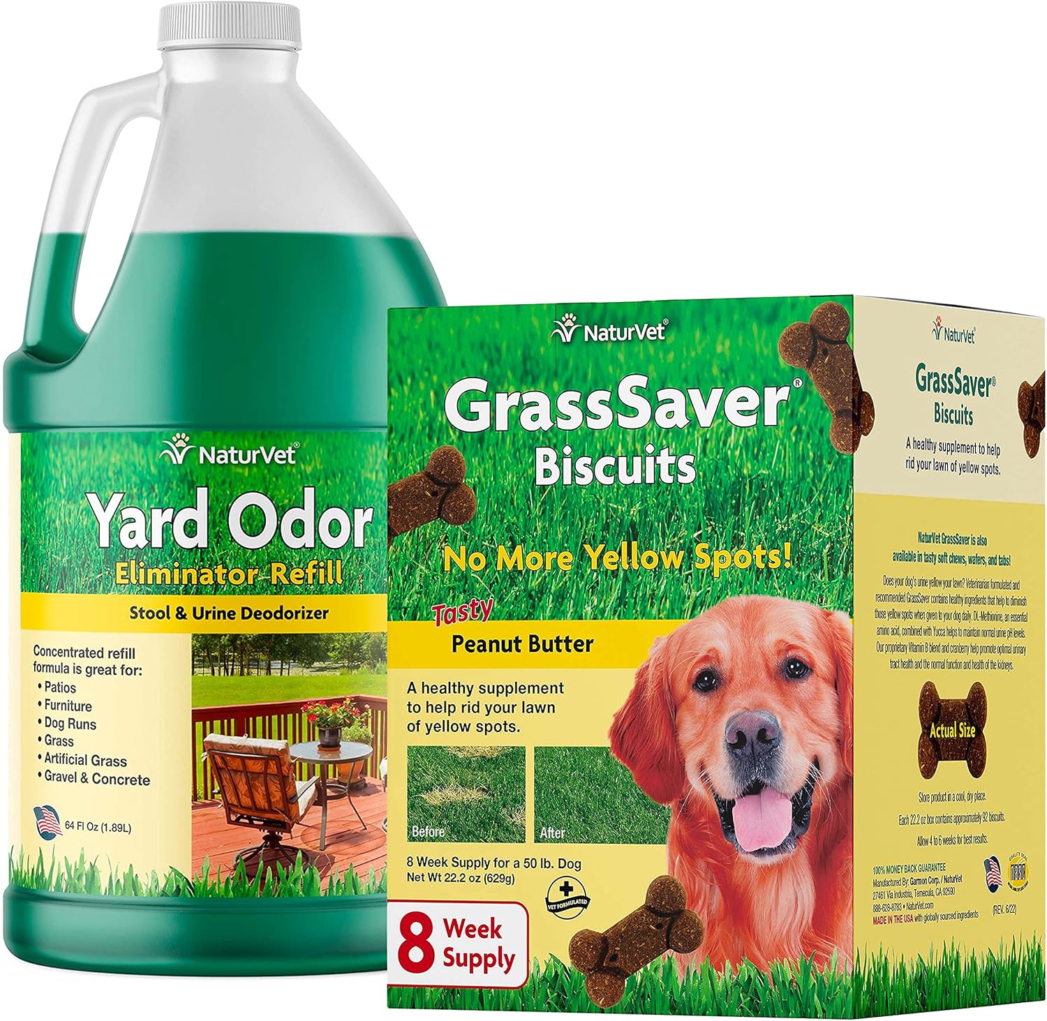 NaturVet GrassSaver 22Oz Box & Yard Odor Eliminator Plus