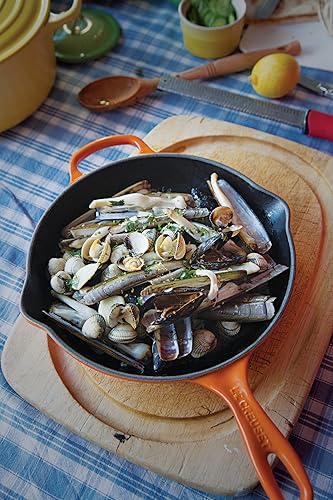 Miniatura 6 de Le Creuset Sartén de hierro fundido esmaltado con mango de hierro fundido 1175 pulgadas 2-38 qt Llama