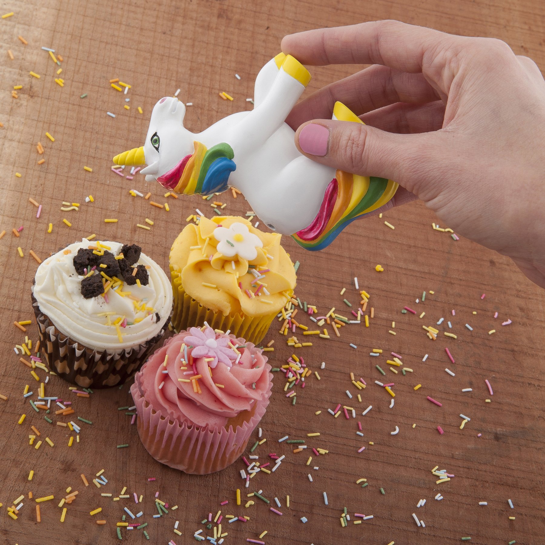 Shaker Per Codette Unicorno | Per Decorare Torte E Cupcake | Contenitore Per Zuccherini E Granella