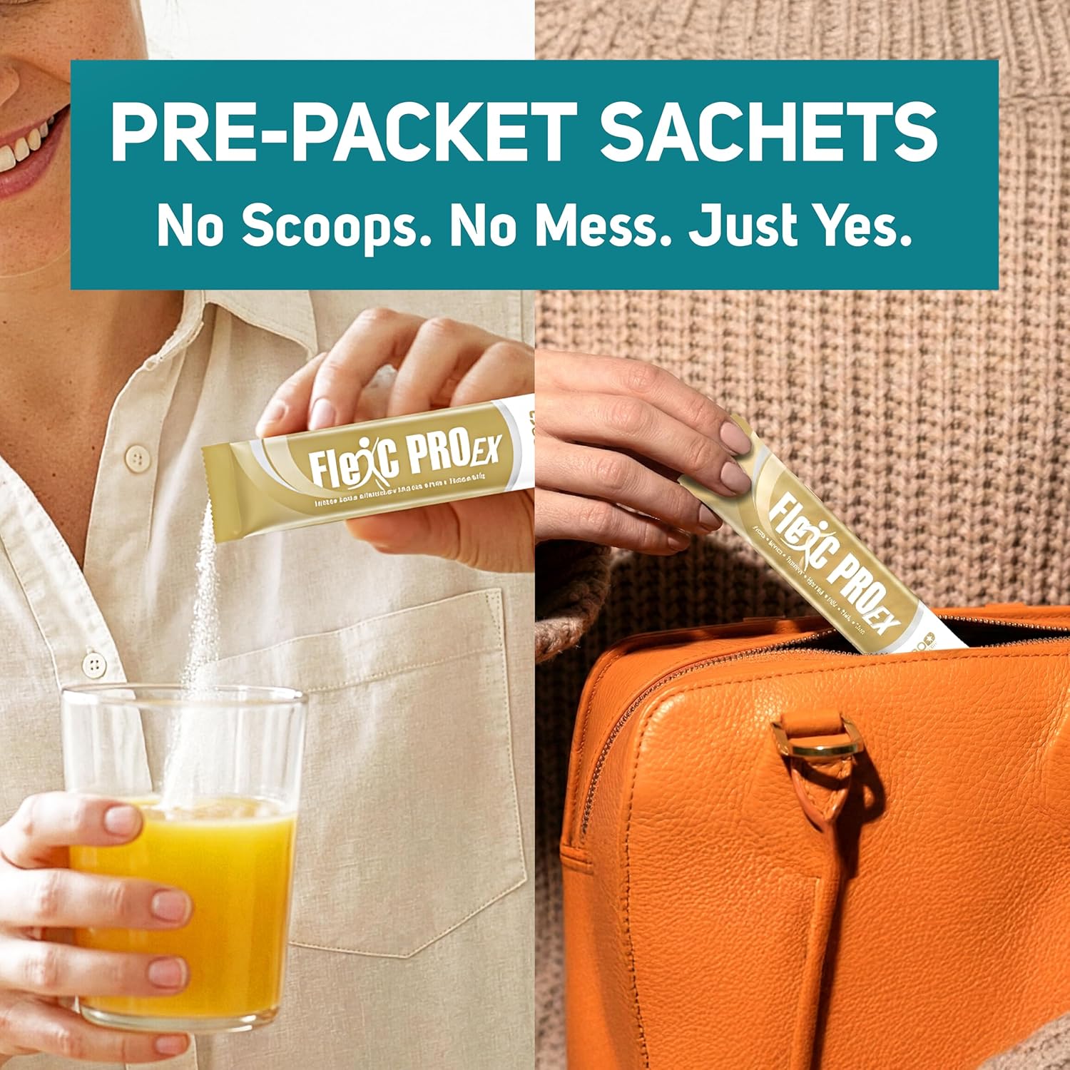 LABO Nutrition FlexC PRO EX, Full Spectrum Collagen, Type I, III, V & X, Peptan Collagen, Eggshell Membrane, Water Soluble Silica & Curcumin C3 Reduct, for Hair, Skin, Nails, Joint, Bones, Muscles - Image 5