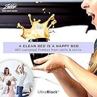 Vista 6 de UltraBlock Protector de almohada impermeable tamaño Queen (2 unidades) - Funda de almohada de algodón de rizo con cremallera