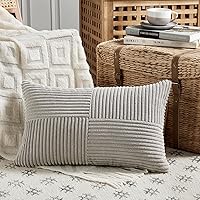 Vista 78 de Fancy Homi - Paquete de 2 fundas de almohada decorativas gris azul pequeño de 14 x 14 pulgadas para sofá, cama, sofá, rústico, estilo granja