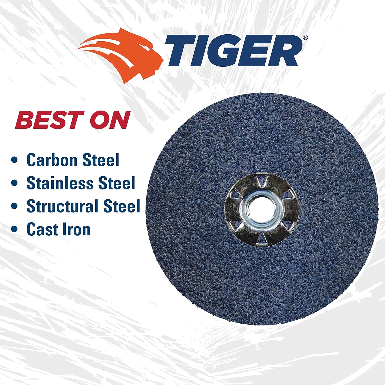 Weiler 59901 Tiger Zirconia Alumina Resin Fiber Sanding & Grinding Disc, 5" Diameter, 24 Grit, 5/8" - 11 Hub (Pack of 25)