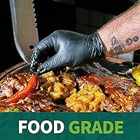 Vista 5 de Vinyl Disposable Exam Gloves, Black 4Mil Powder-Free Latex-Free Medical Food Safe Cooking Cleaning Glove 100 &1000Ct