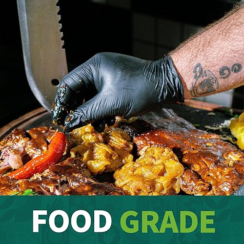 Miniatura 5 de Vinyl Disposable Exam Gloves, Black 4 Mil Powder-Free Latex-Free Medical Food Safe Cooking Cleaning Glove, 100 Pcs