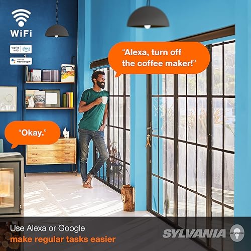 Miniatura 4 de SYLVANIA - Enchufe inteligente Wifi, control de voz, compatible con Alexa y Google Home, temporizador, encendido/apagado, blanco, paquete de 4