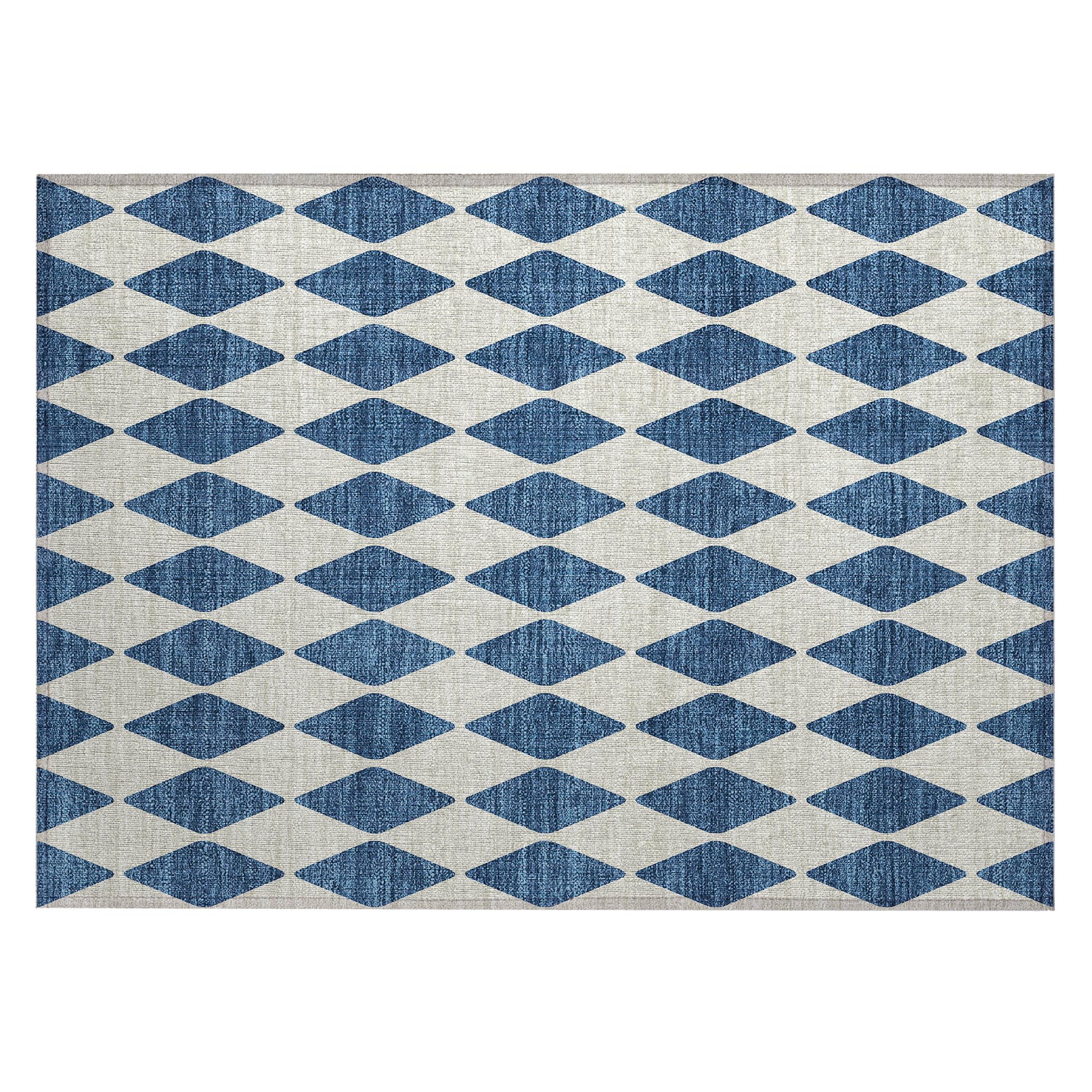 Addison Rugs Chantille ACN578 Navy 1'8" x 2'6" Indoor Outdoor Area Rug, Easy Clean, Machine Washable, Non Shedding, Bedroom, Living Room, Dining Room,