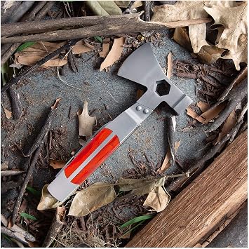 Sheffield 12301 Axe Multi Tool, Gifts for Men, Dad Gifts, 12-in-1 Camping Knives & Tools, Utility Tool Double Axe Head, Camping Tool, Stainless Steel Knife Multitool