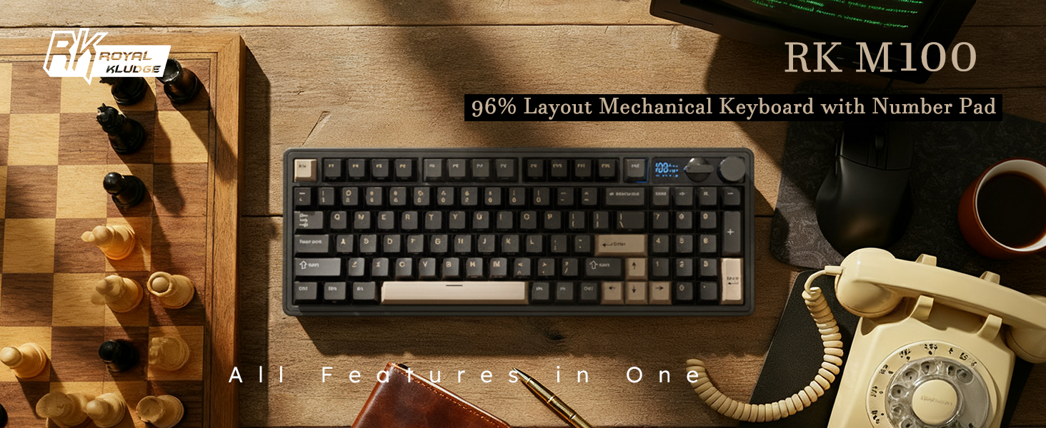 Amazon.com: RK ROYAL KLUDGE M100 Mechanical Keyboard w/Screen