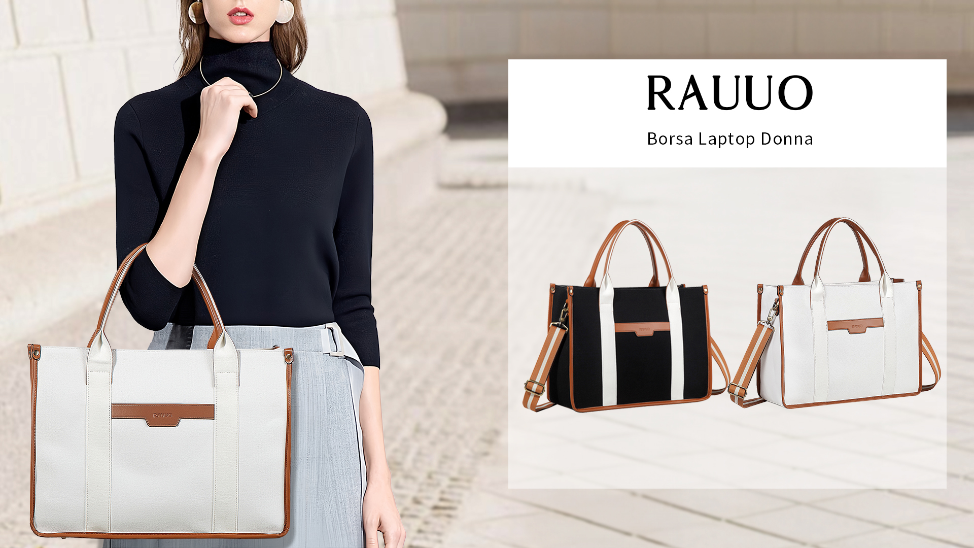 Borsa Tote Elegante E Capiente Per Donna: Laptop, Università E Ufficio, In Pelle PU E Antiacqua