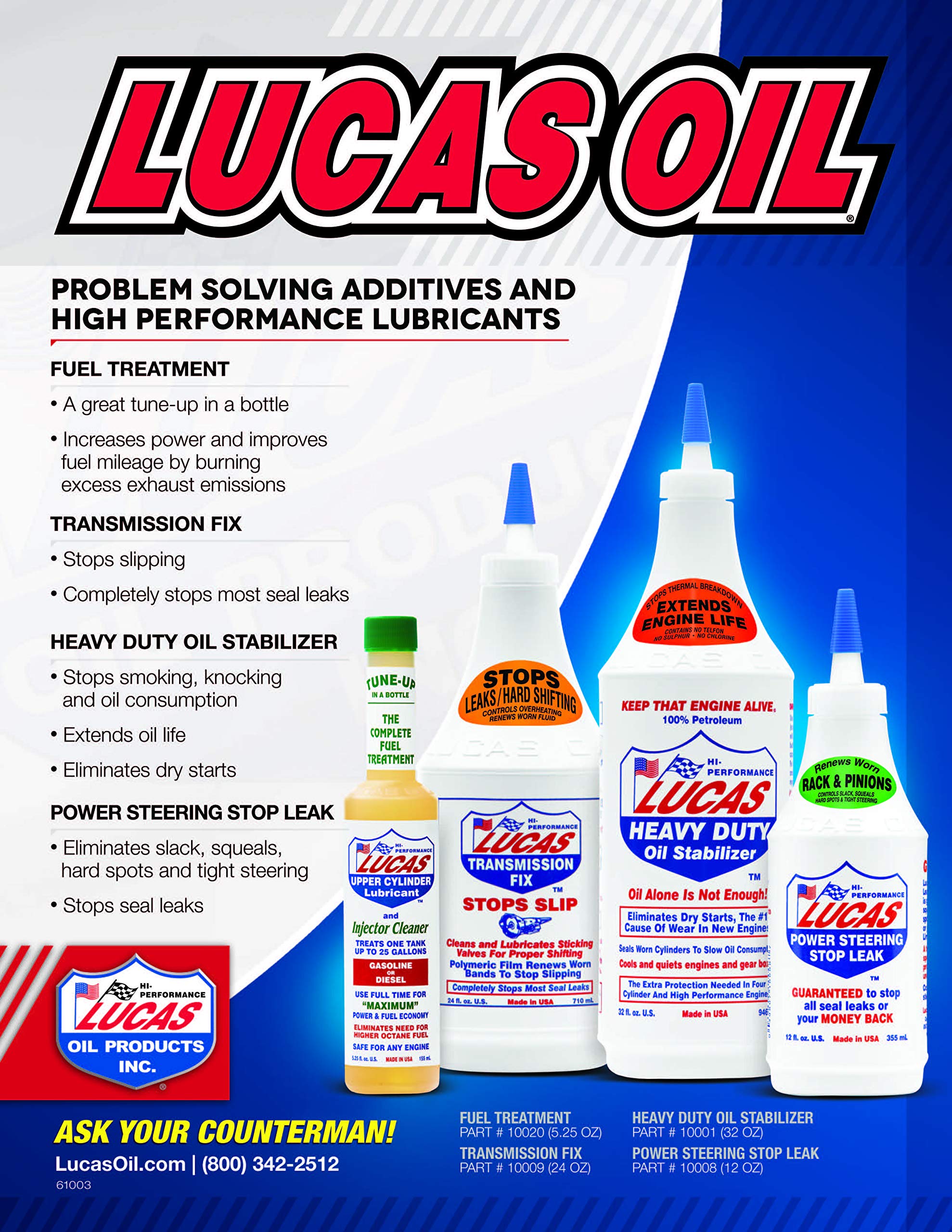 Lucas Oil 10008 Power Steering Stop Leak, 355 ml Buy Online in United