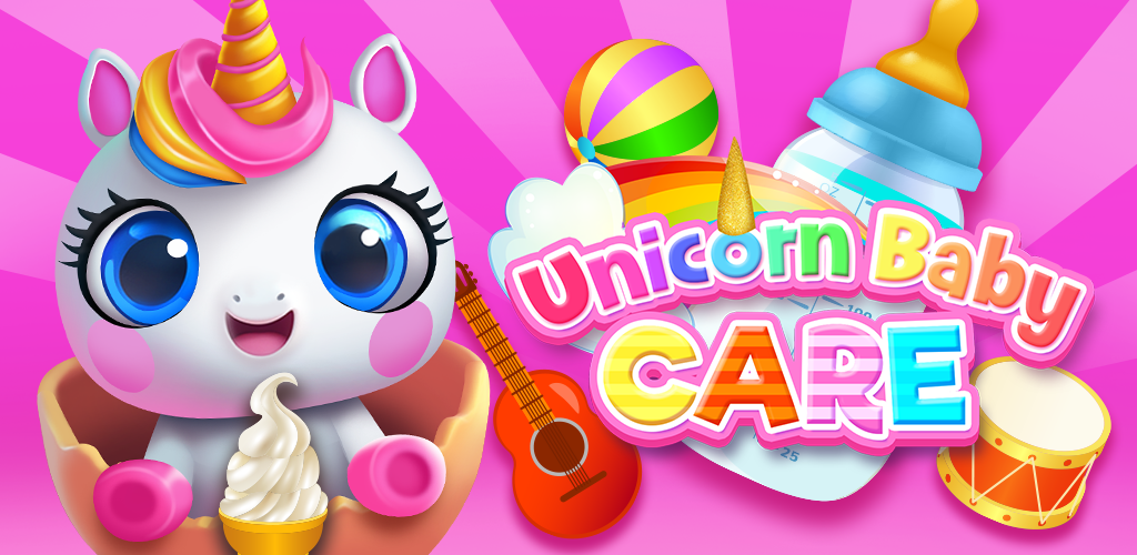 Glitter Unicorn - Pet Babysitting & Dress-Up & Virtual Pet Games
