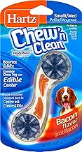 Chew N Clean Bacon Flavored Dental Dog Chew Toy, SM