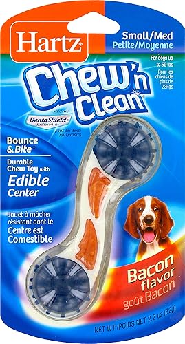 Miniatura 1 de Hartz Chew 'n Clean Bacon juguete masticable para perro con sabor a tocino.