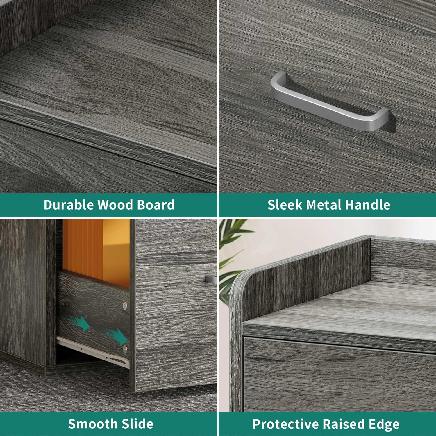 YITAHOME File Cabinet top surface with printer and lamp