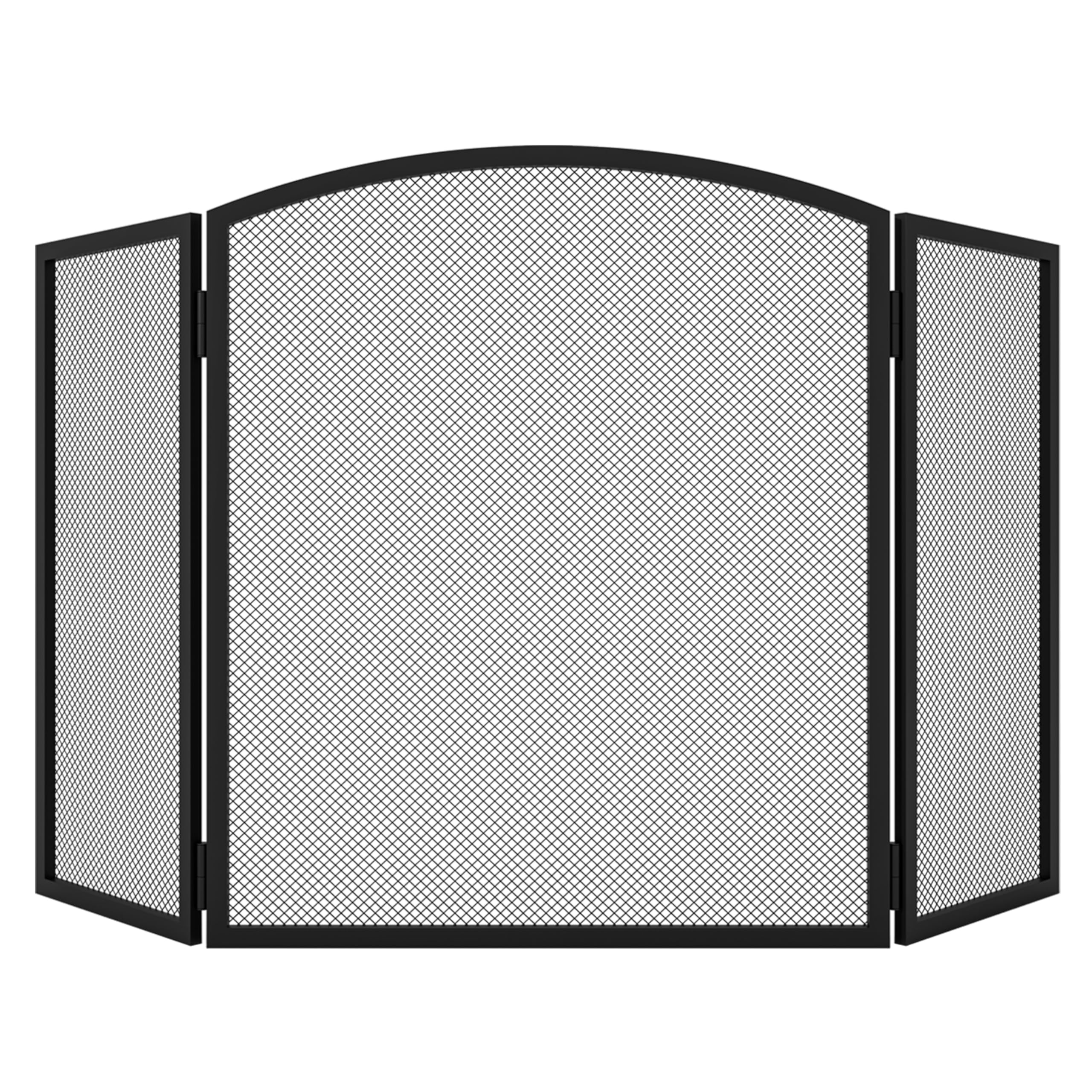 Kingson Black Fireplace Guard – Protezione antincendio di sicurezza per bruciatori a legna, bruciatori a legna e caminetti, protezione per la sicurezza dei bambini, 96,5 x 61 cm