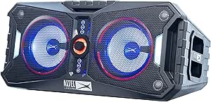 Altec Lansing ALP-XP800 Xpedition 8 Portable Waterproof Wireless Bluetooth Indoor or Outdoor Speaker with Multi-Colored LED Light Show, Stereo Pairing, Everything Proof