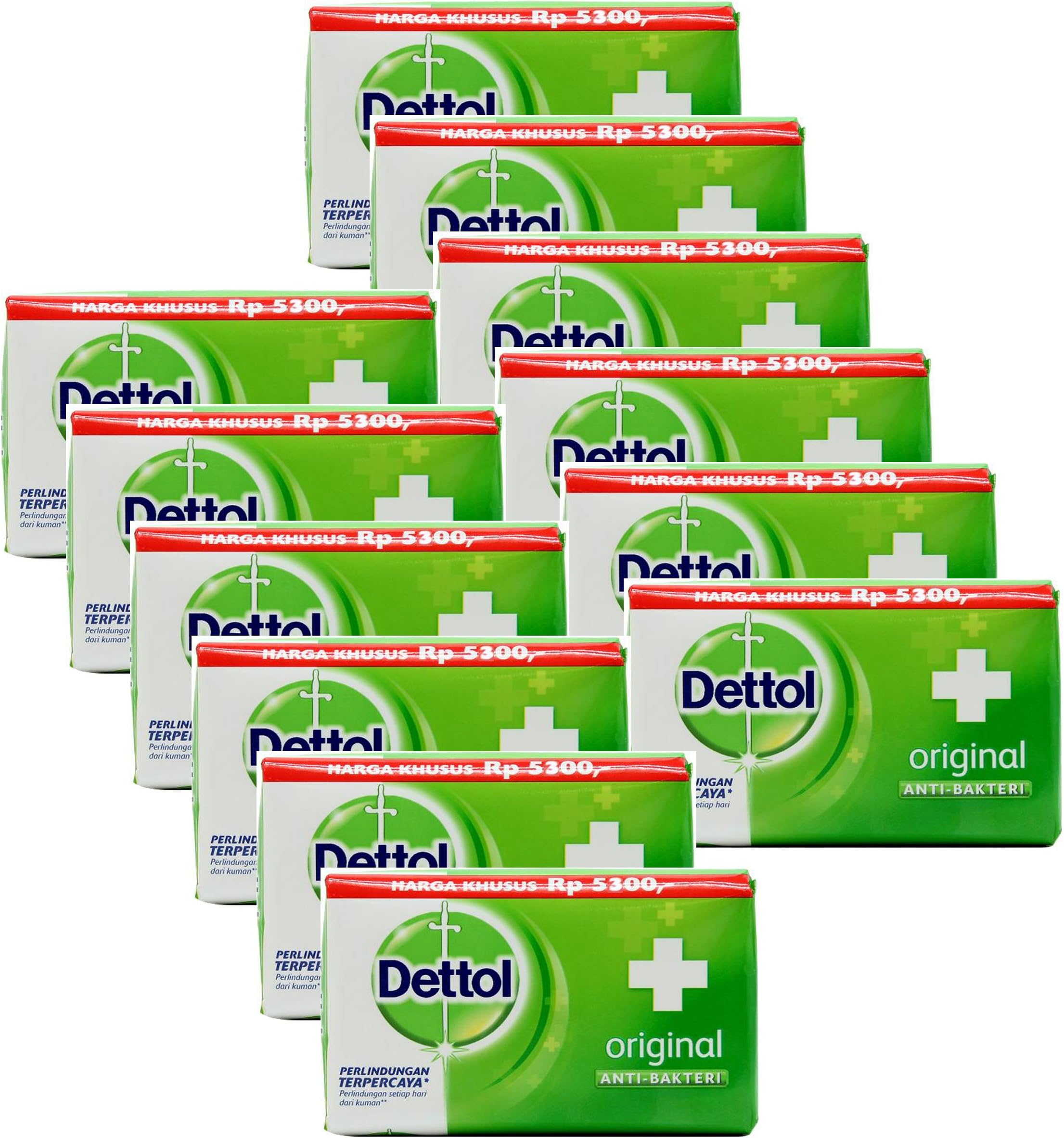 Dettol Anti-Bacterial Hand and Body Bar Soap, Original, 110 Gr / 3.88 Oz (Pack of 12)