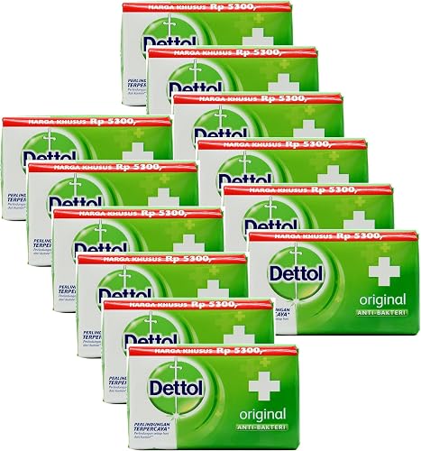 Dettol Anti-Bacterial Hand and Body Bar Soap, Original, 110 Gr / 3.88 Oz (Pack of 12)