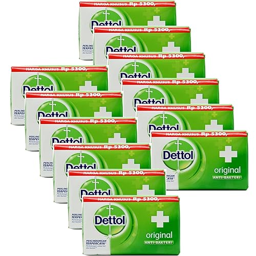 Dettol paquete de 12 barras de jabón antibacterial para manos y para cuerpo original de 110 g 388 onzas
