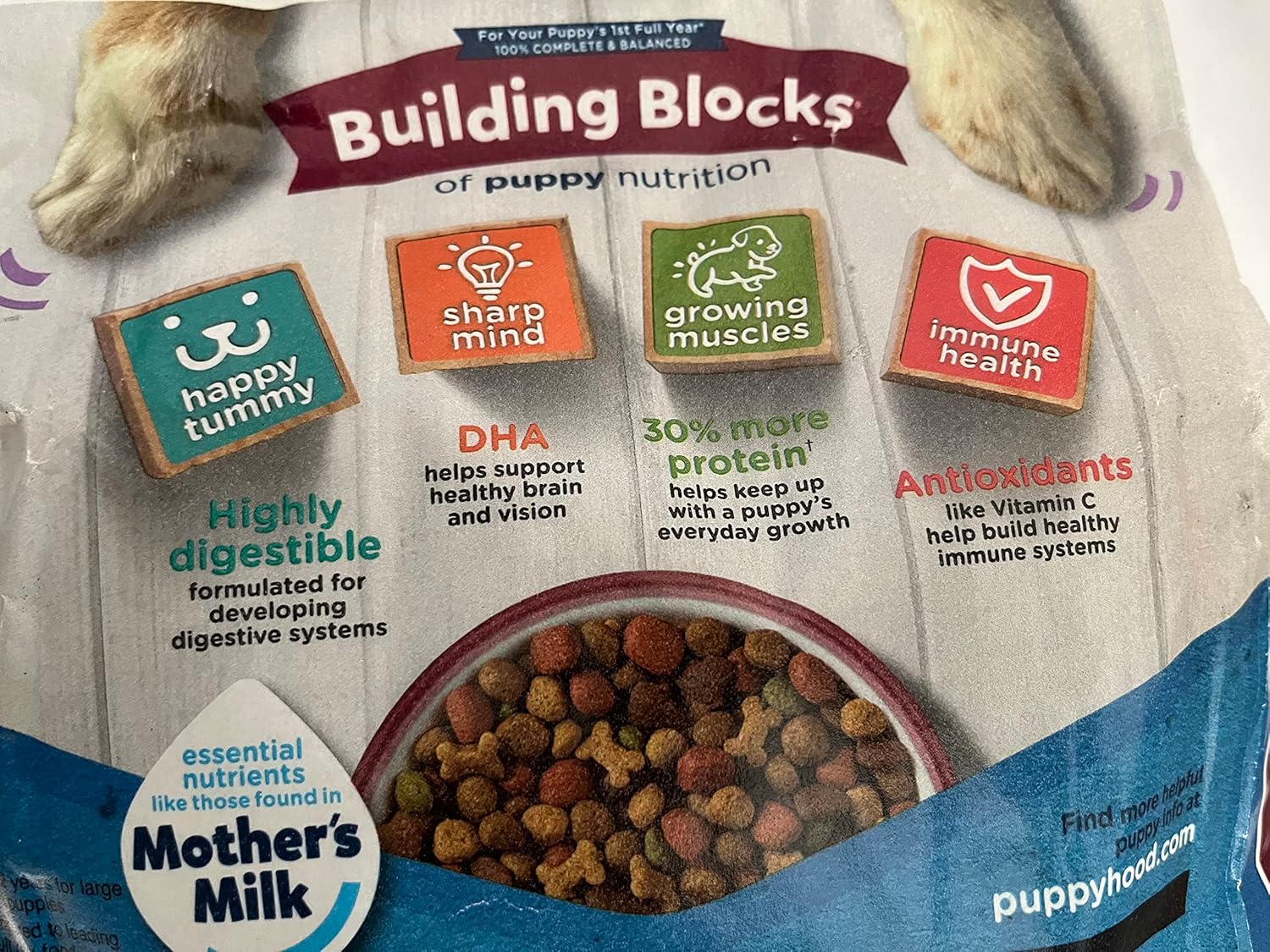 Purina Puppy Chow Tender & Crunchy with Beef & Rice (NET WT 1-4 LB) Bag, 4 Pound (Pack of 1)