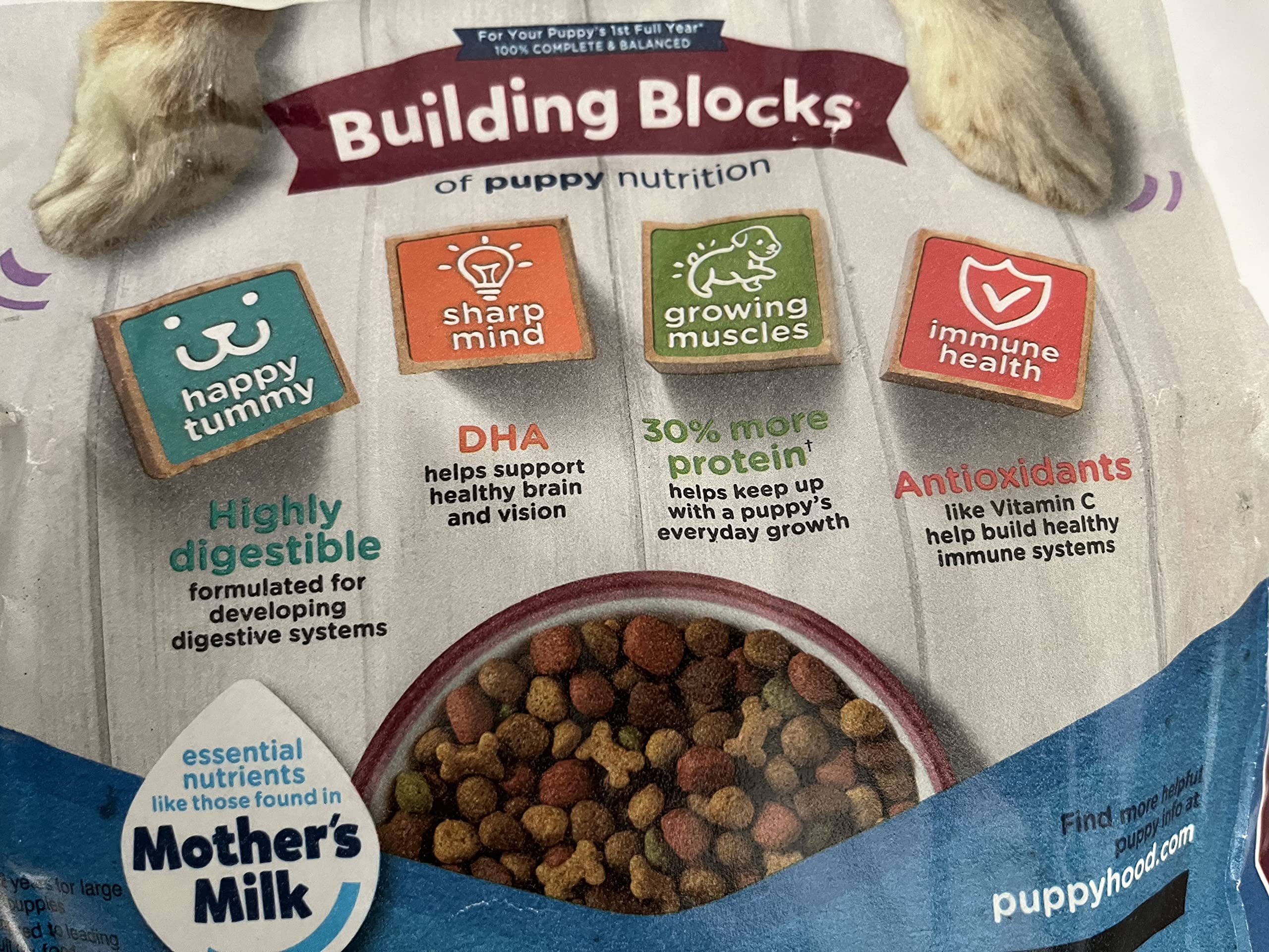 purina puppy chow blue bag