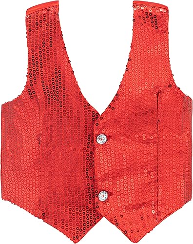 Dress Up America Sequin Vest for Kids - Shiny Dance Vest for Boys - Party Costume for Girls and Boys