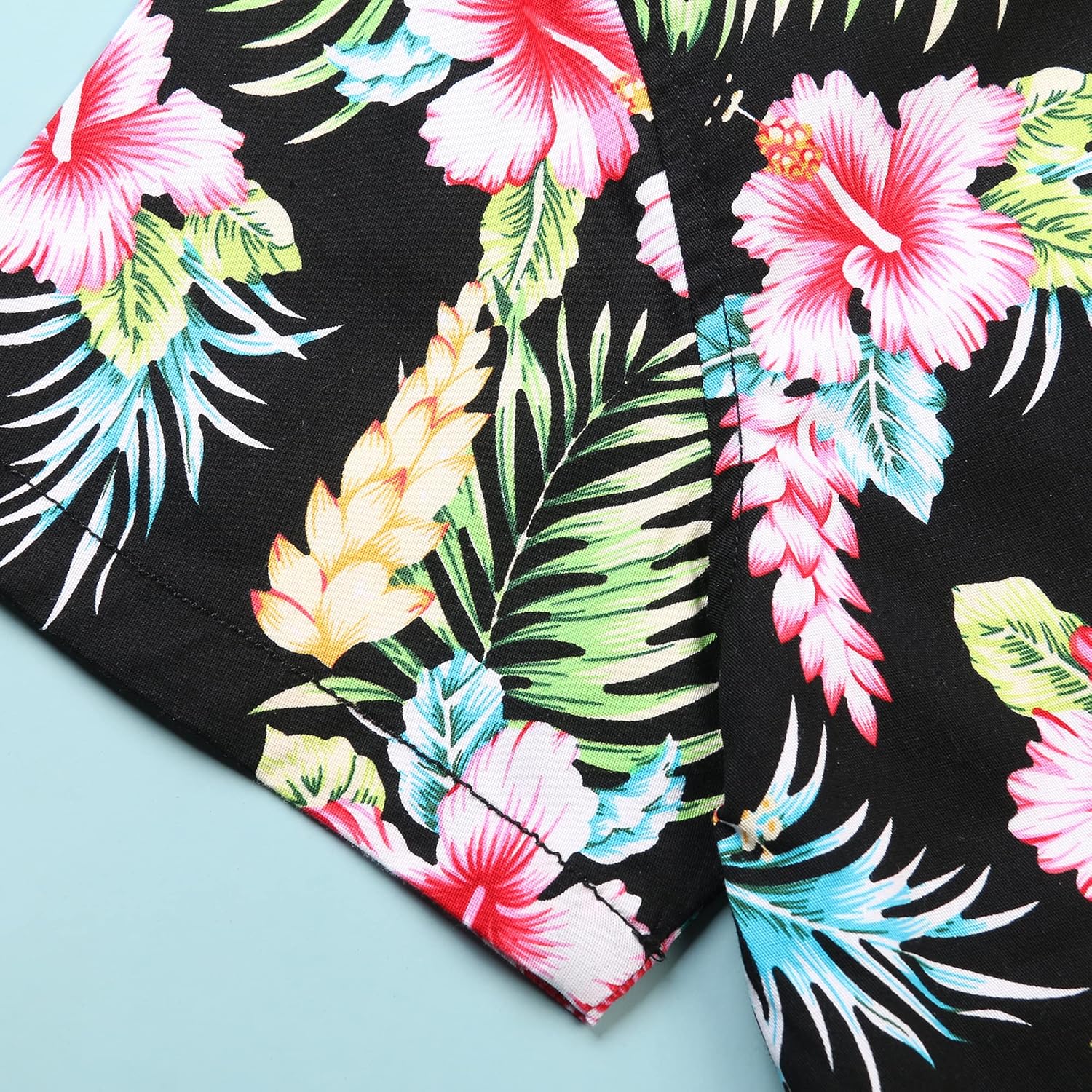 OCHENTA Boys' Hawaiian Button Down Shirt - Short Sleeve Tropical Floral Aloha Beach Tops (2T-14 Years) - Image 8