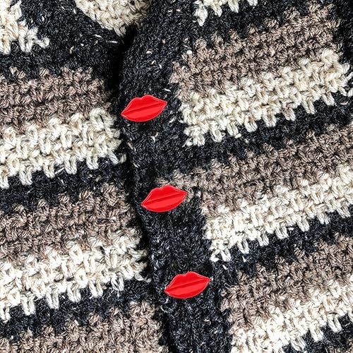 Miniatura 3 de EXCEART 100 botones en forma de labio, boca roja, botones de costura de plástico para manualidades, bufandas, bufandas, ropa, accesorios para muñecas