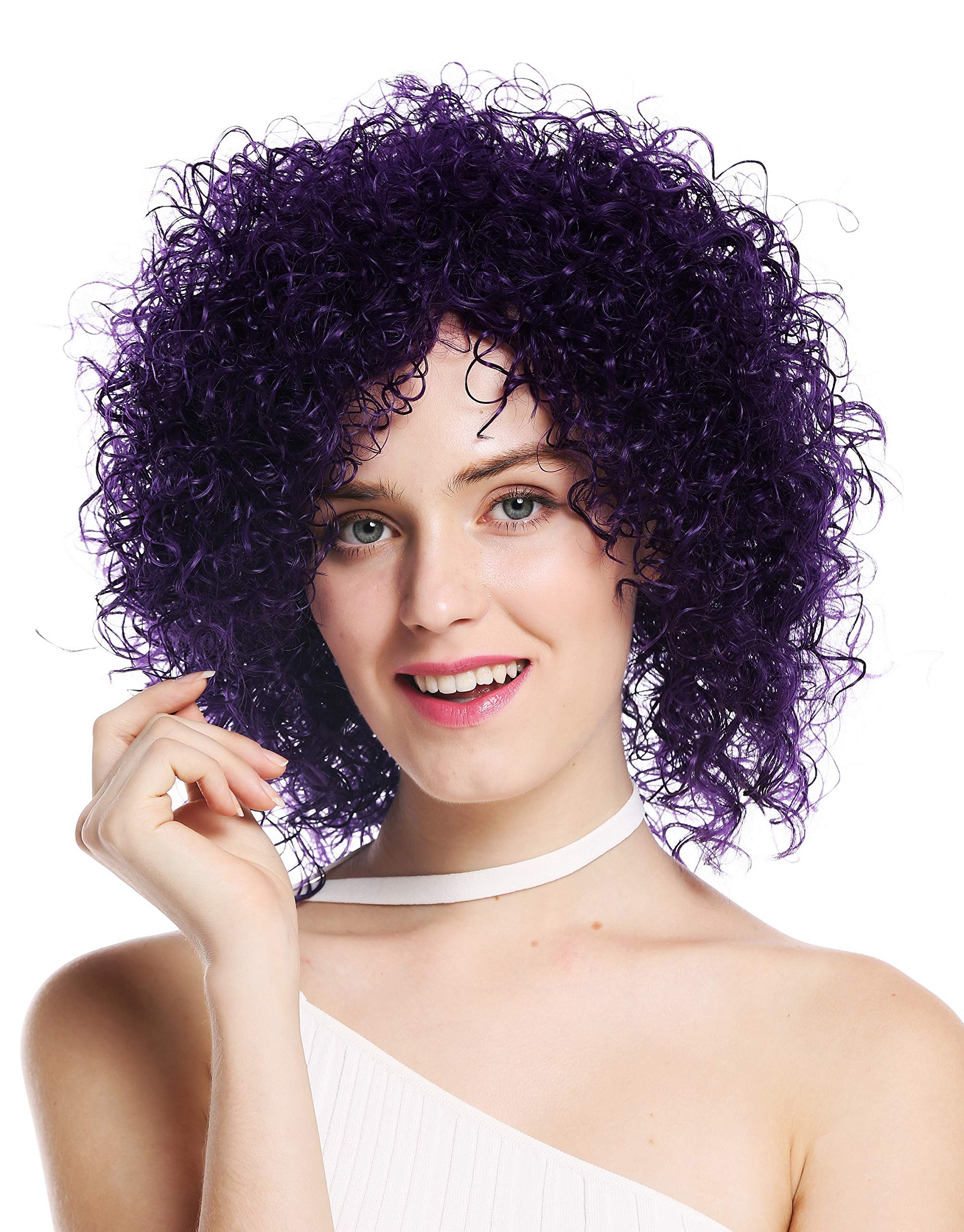 WIG ME UP - VK-11-HYB73C women's quality wig short voluminous frizzy curly curls purple, Länge: ca. 30 cm - Image 2