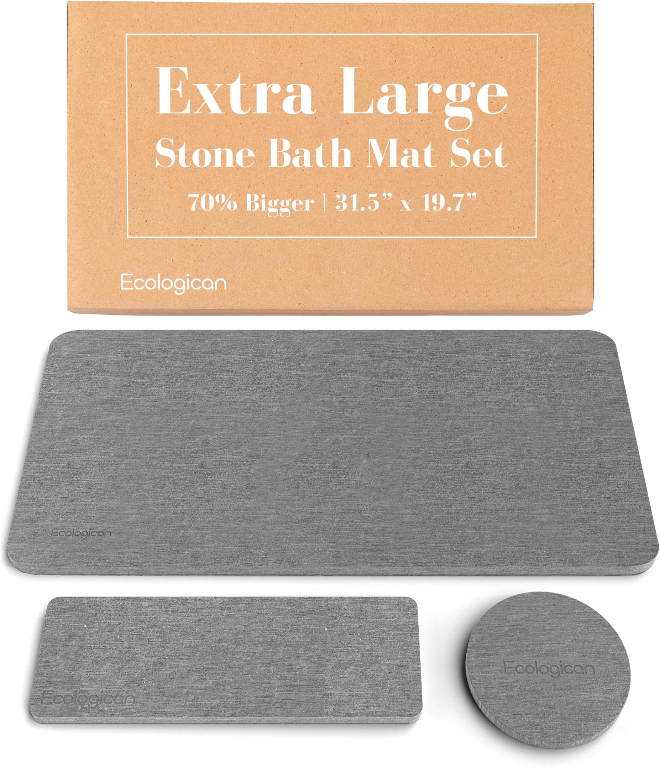 ME MOTHER EARTH Quick Dry Diatomaceous Earth Floor Stone Bath and Dish Mat