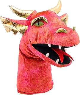 The Puppet Company - Large Dragon Heads - Dragon (Red) Hand Puppet