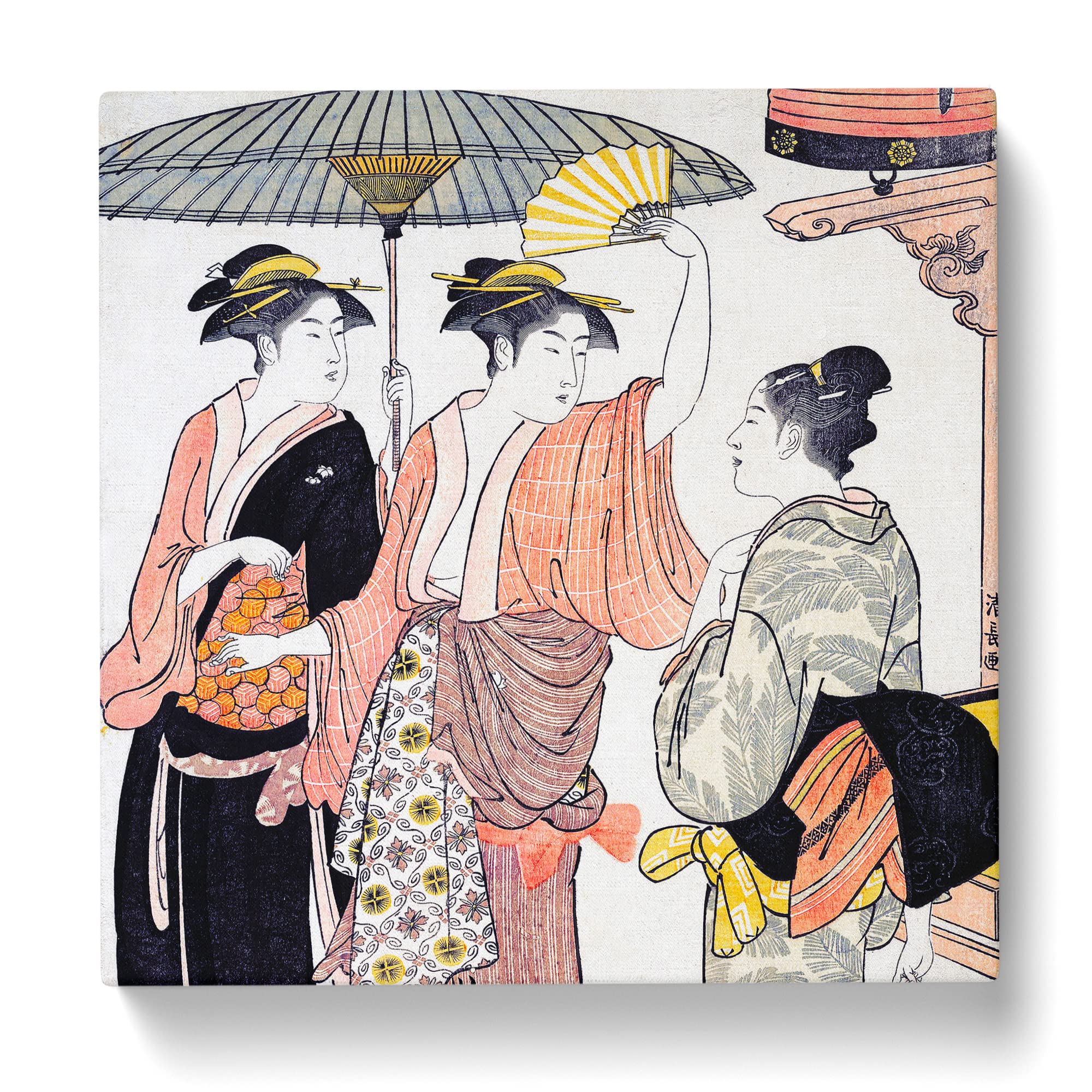 Southern Pleasure District by Torii Kiyonaga Canvas Print, Mixed, 35L x 35W cm - Image 3