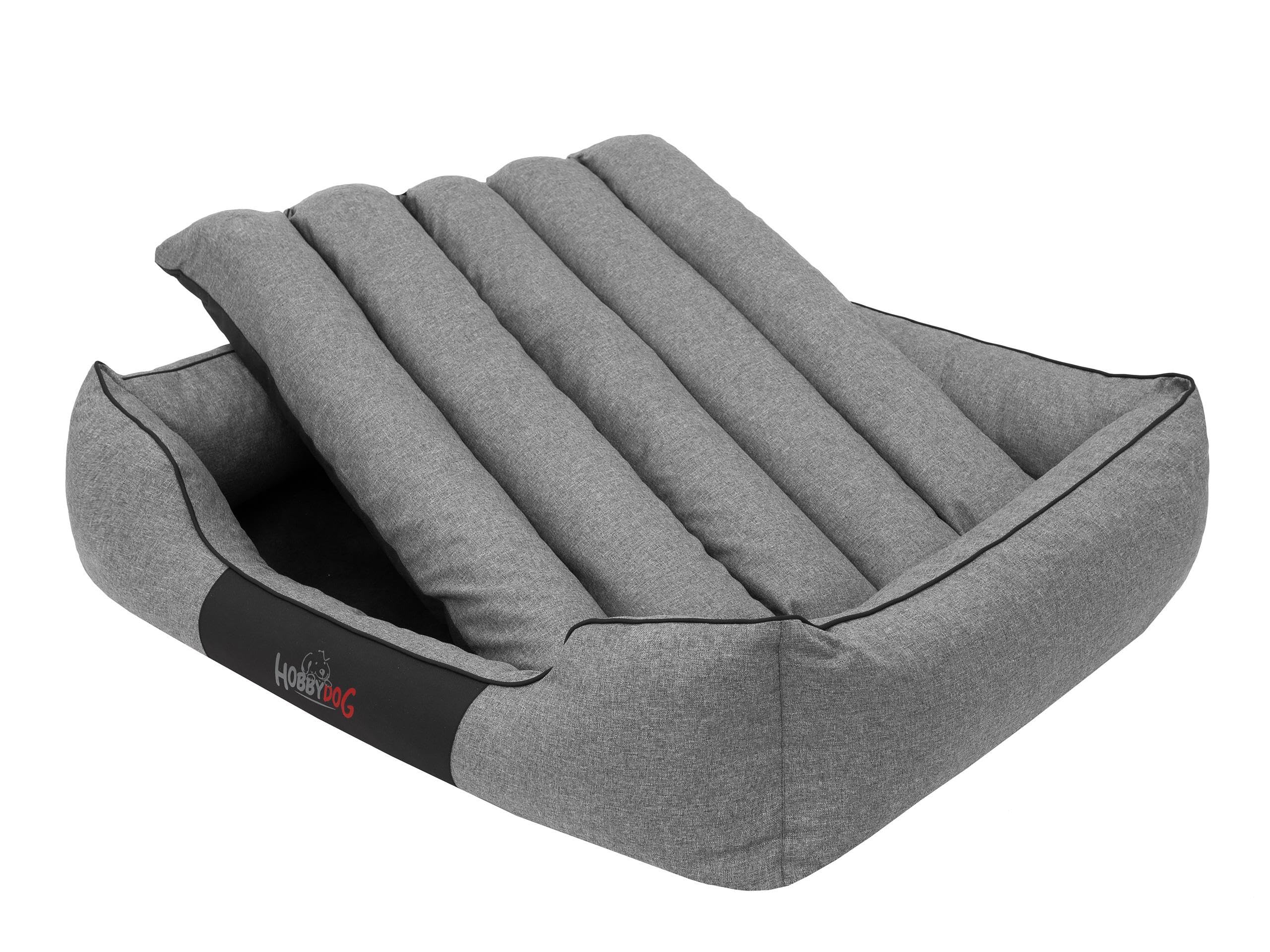 Hundebett - Hundekorb für kleine mittelgroße & große Hunde - Hundekissen - Hundesofa - Bezug abnehmbar und waschbar - Comfort - Größe: L - Dunkelbraun