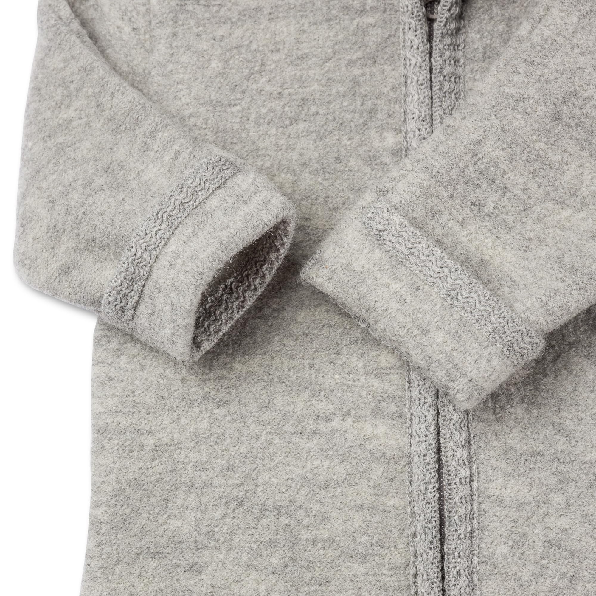 Hofbrucker WOLL WALKOVERALLl | 100% lana vergine merino con chiusura lampo | Morbido e resistente costume da passeggio per neonati | Per autunno inverno e primavera