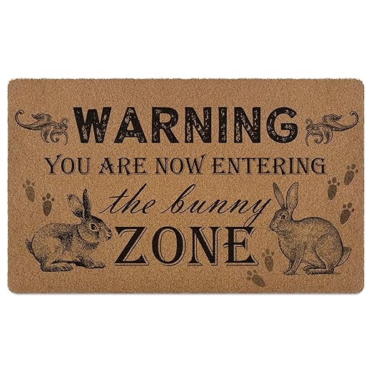 Funny Bunny Easter Door Mat for Home
