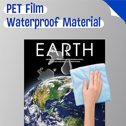 Miniatura 7 de 10 pósteres del sistema solar, aprendizaje temprano con película de PET, cartulina gruesa, planetas espaciales, pósteres de enseñanza de pared para