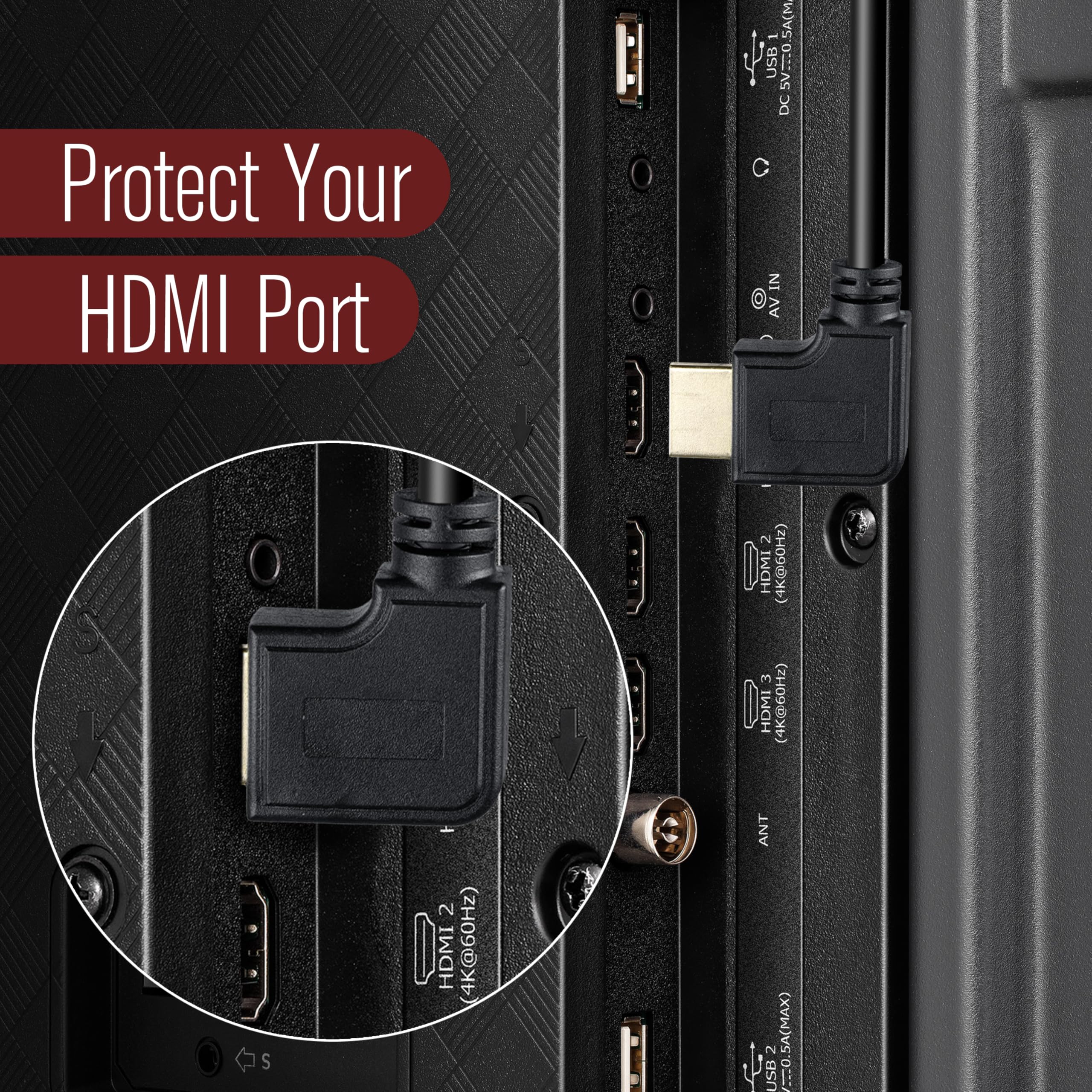 Storite 50cm HDMI Male to Female Cable, Right Angle 90 Degree 4