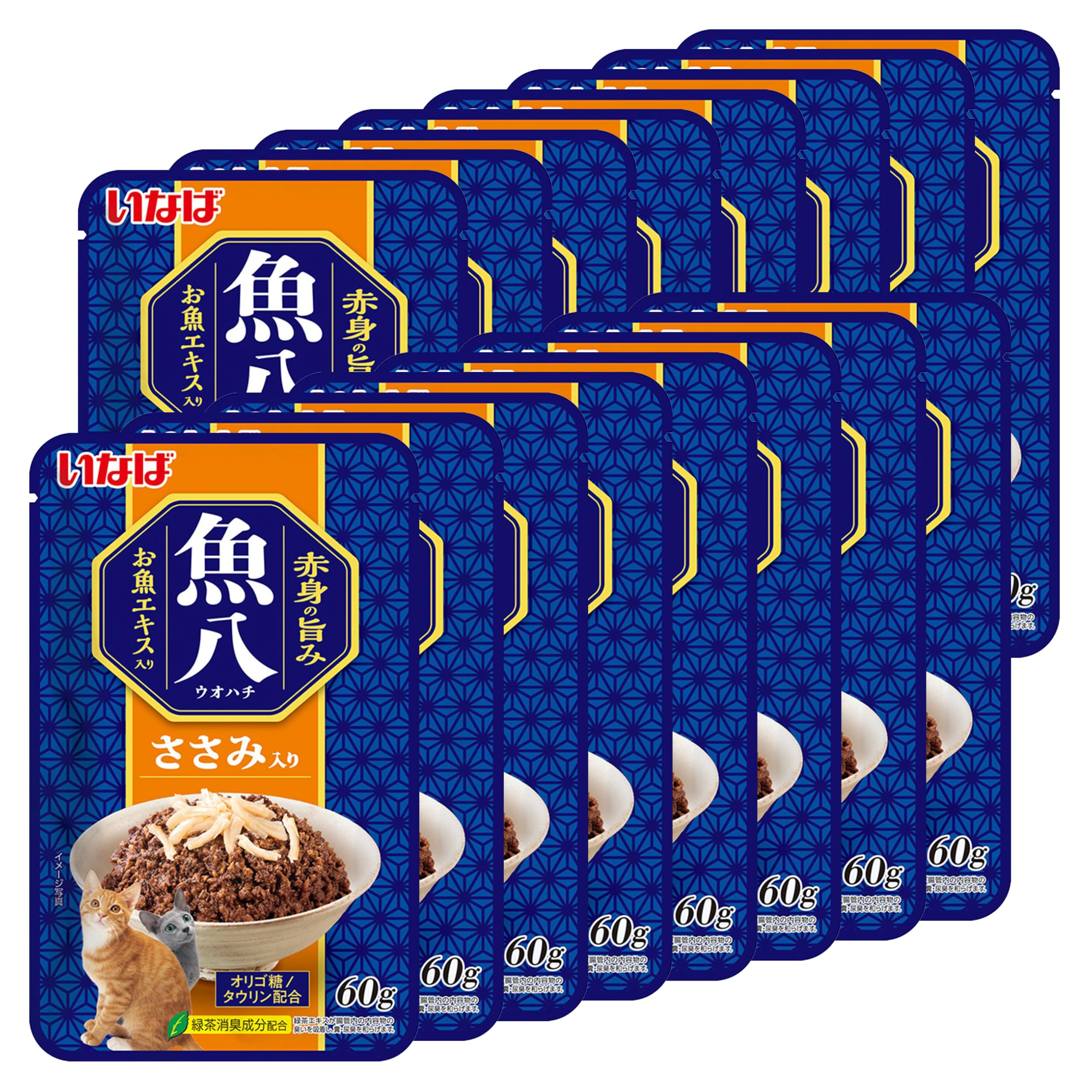 わ*か様 いなば　魚八　パウチ　ＭＩＸ　６０ｇ×１６０個セット　猫 魚八 パウチ かつお白身入り | 商品情報 - キャットフード