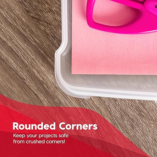 Miniatura 6 de IRIS USA - Caja organizadora de manualidades para juegos de mesa con tapa de cierre hermético, paquete de 2 contenedores de plástico portátil para