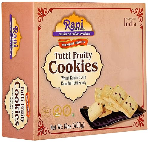 Miniatura 4 de Rani Tutti - Galletas de frutas (galletas de trigo con frutas tutti coloridas) 14 onzas (14.11 oz) galletas indias de alta calidad  Veganas  Sin OMG