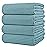 POLYTE 430 GSM Microfiber Oversize Quick Dry Lint Free Bath Towel, 60 x 30 in, 4 Pack (Waffle Weave)